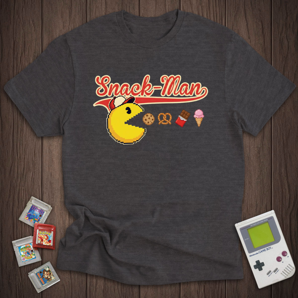 Snack-Man Retro Game Parody Tee