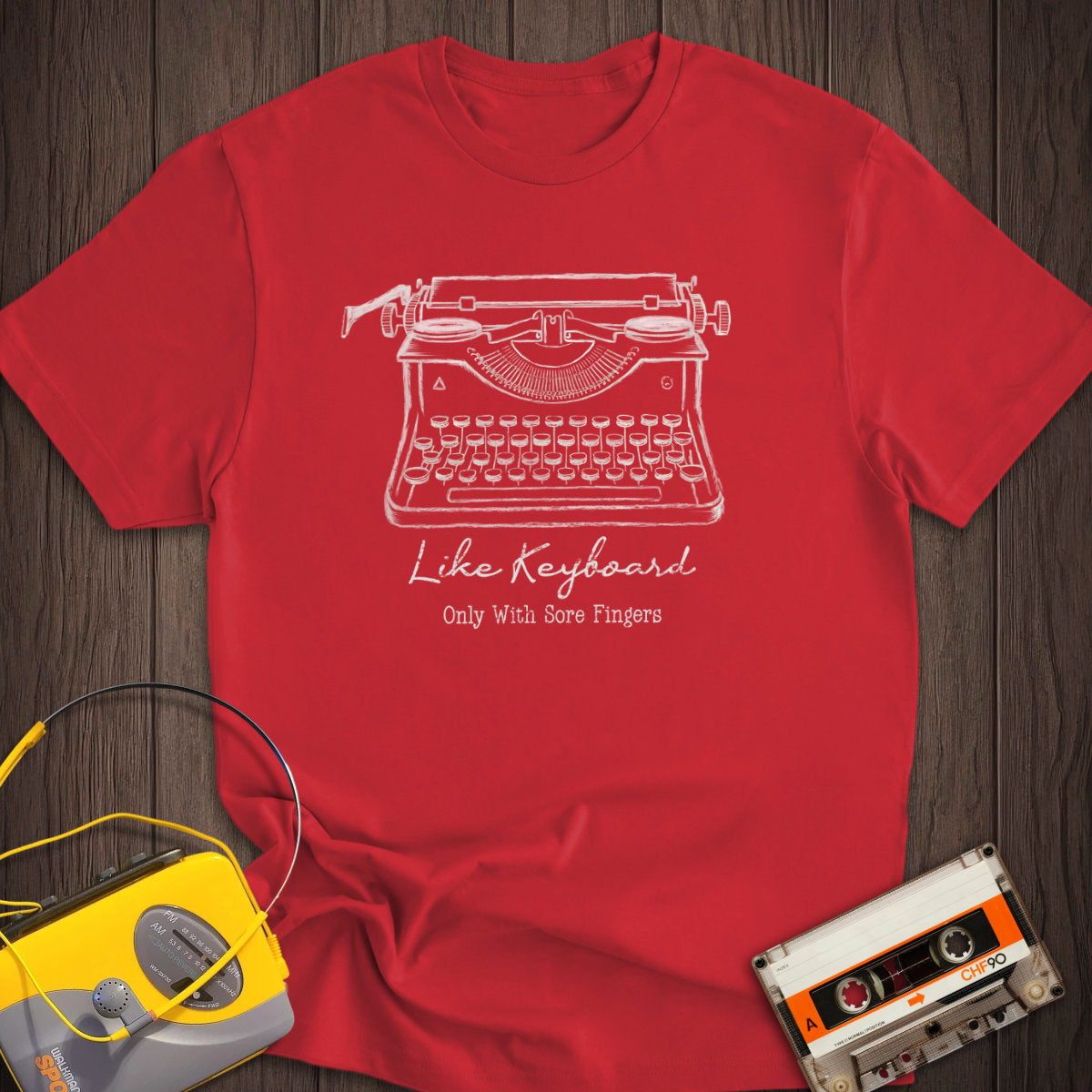 With Sore Fingers Typewriter Tee