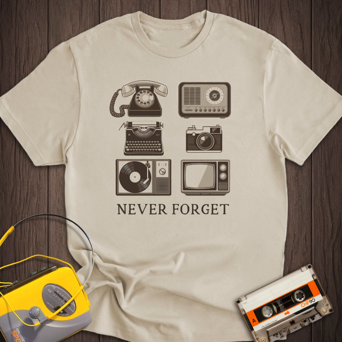 Never Forget Old Tech Tee