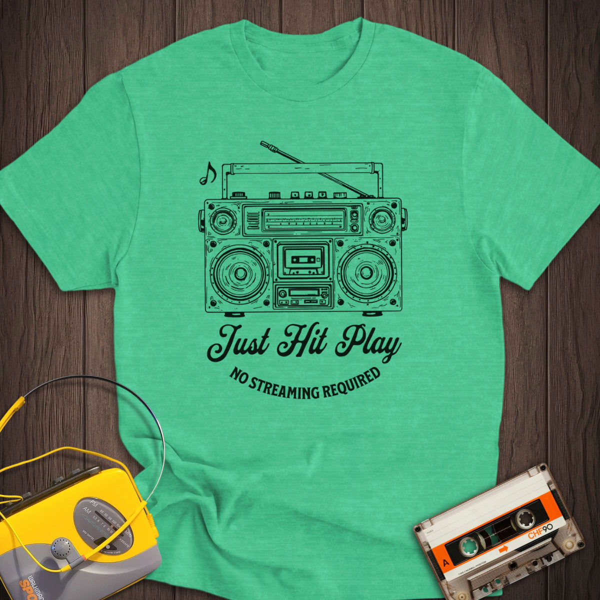 Just Hit Play Boombox Tee