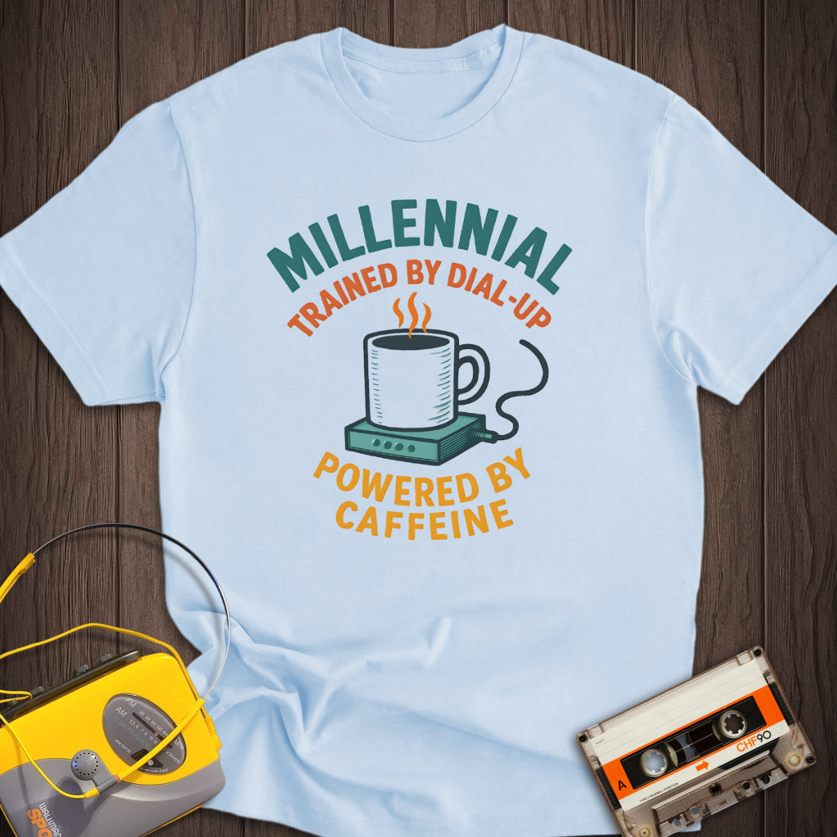 Millennial Dial-Up & Caffeine Tee
