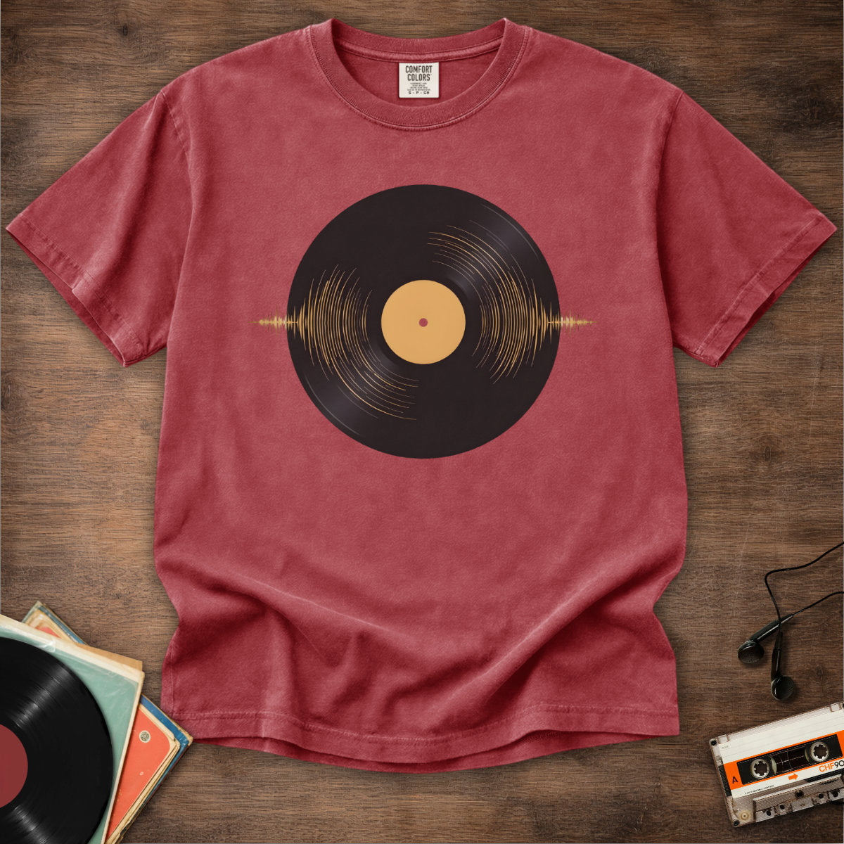 Vinyl Sound Wave Tee