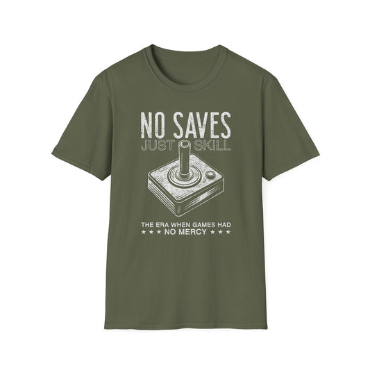 No Saves Just Skill Game Joystick Tee