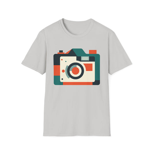 Camera In Geometric Tee