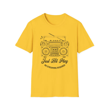 Just Hit Play Boombox Tee