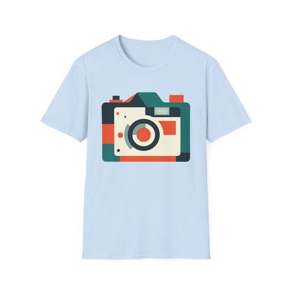 Camera In Geometric Tee