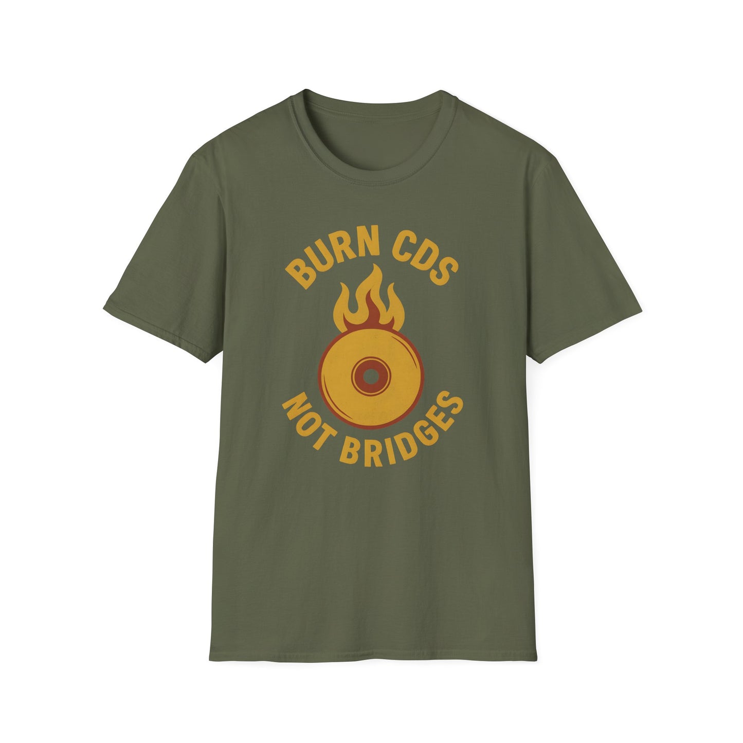 Burn CDs Not Bridges Tee