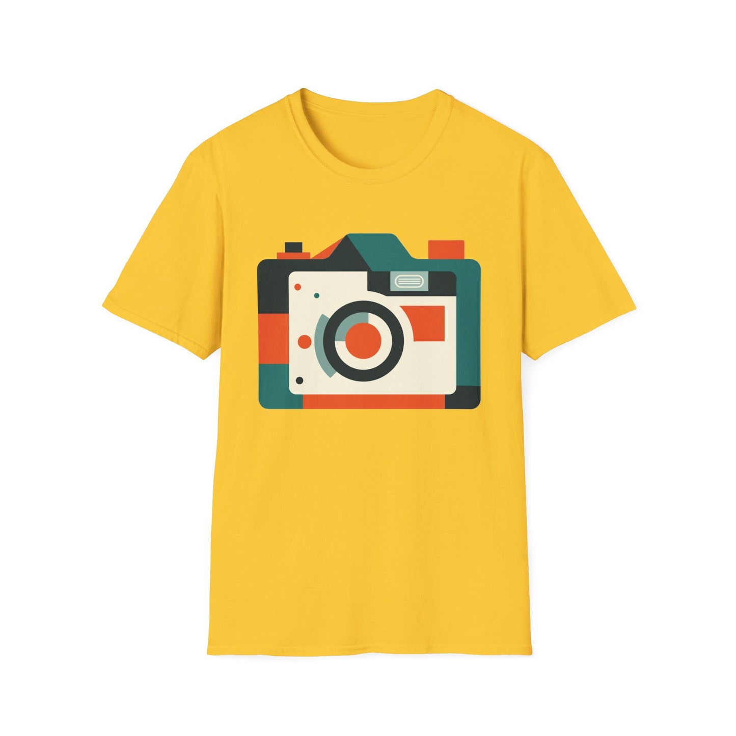 Camera In Geometric Tee