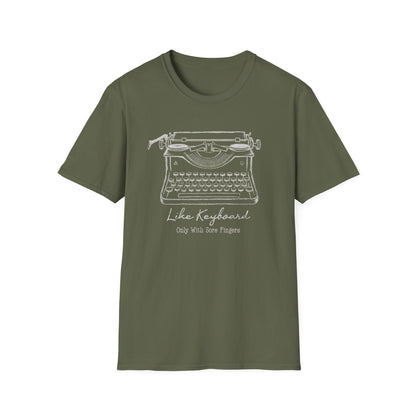 With Sore Fingers Typewriter Tee