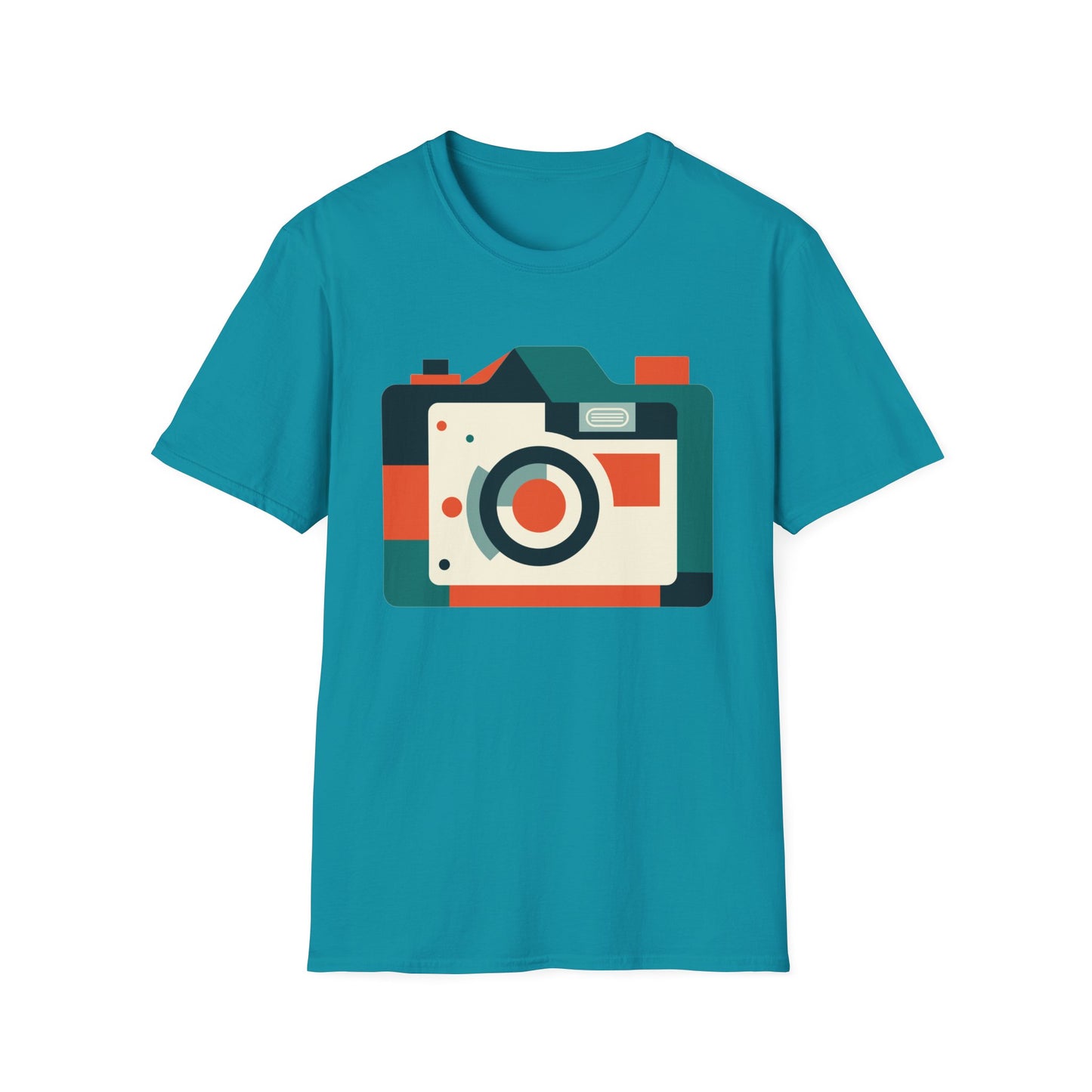Camera In Geometric Tee