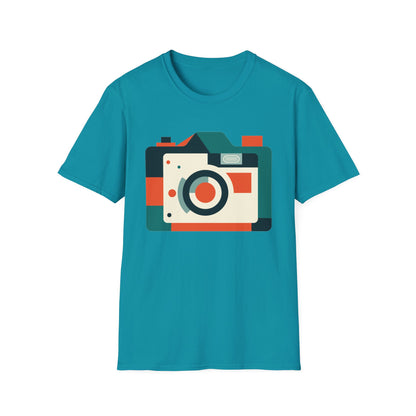 Camera In Geometric Tee
