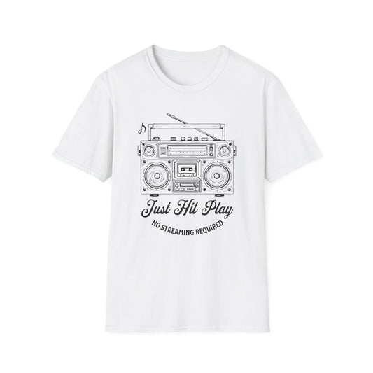 Just Hit Play Boombox Tee