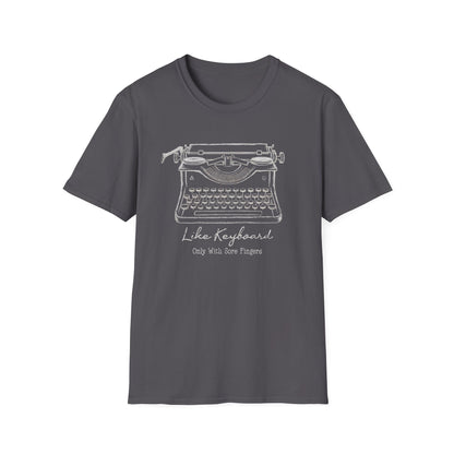 With Sore Fingers Typewriter Tee