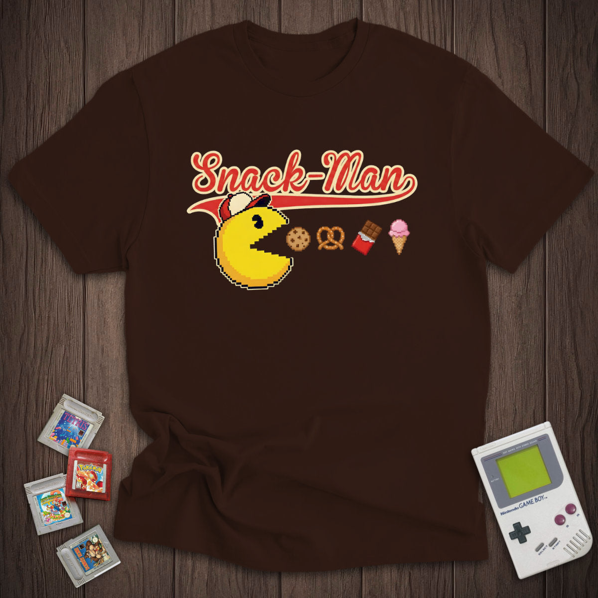 Snack-Man Retro Game Parody Tee