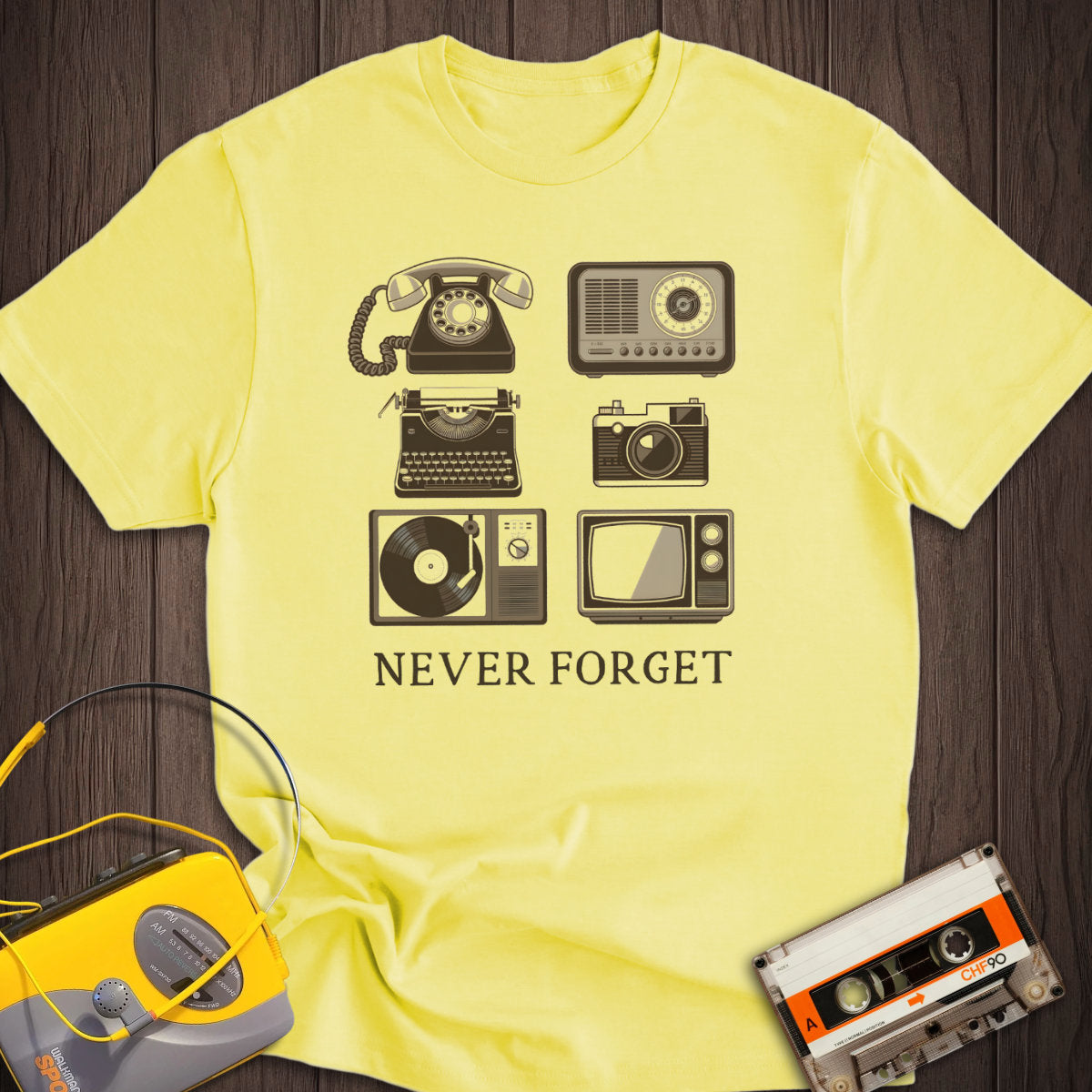 Never Forget Old Tech Tee
