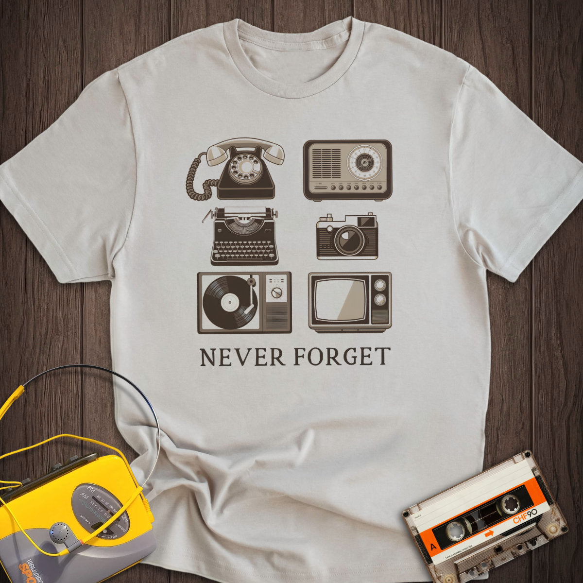 Never Forget Old Tech Tee
