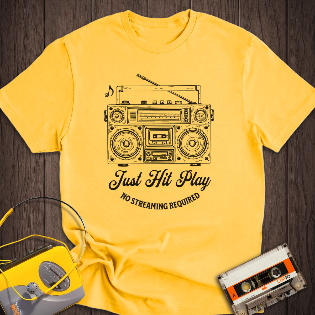 Just Hit Play Boombox Tee