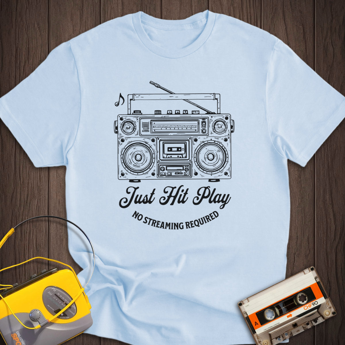 Just Hit Play Boombox Tee