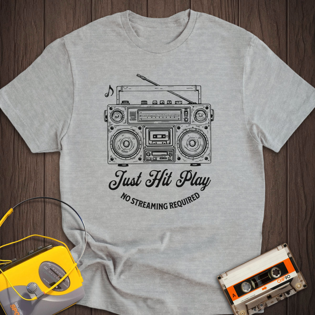 Just Hit Play Boombox Tee