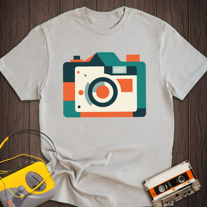 Camera In Geometric Tee