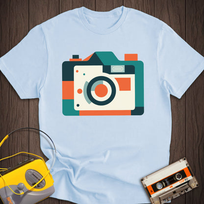 Camera In Geometric Tee
