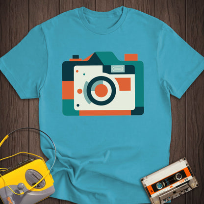 Camera In Geometric Tee