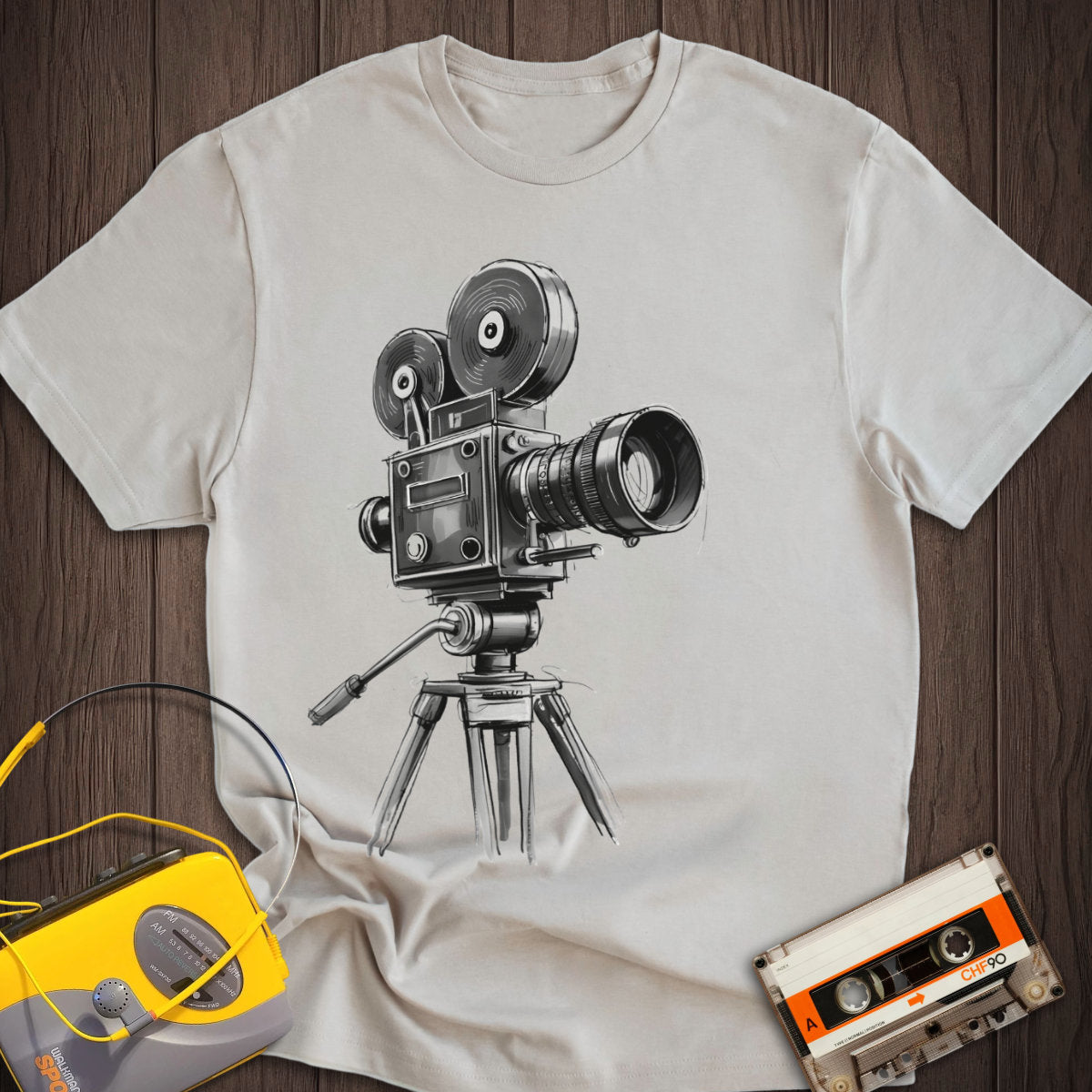 Old Movie Camera Tee
