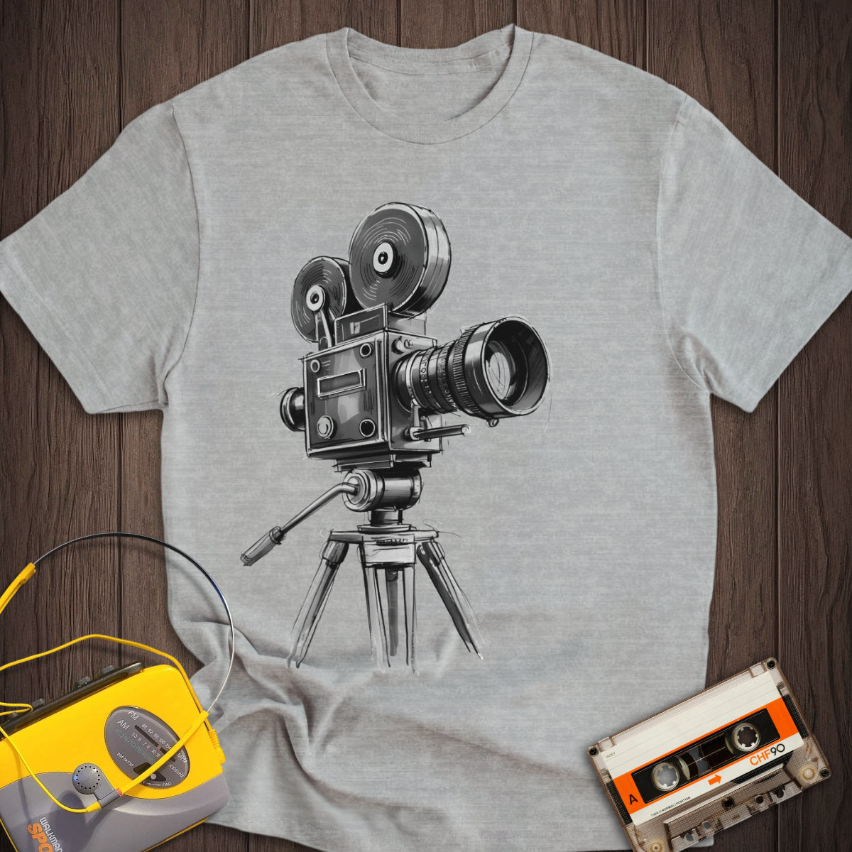 Old Movie Camera Tee
