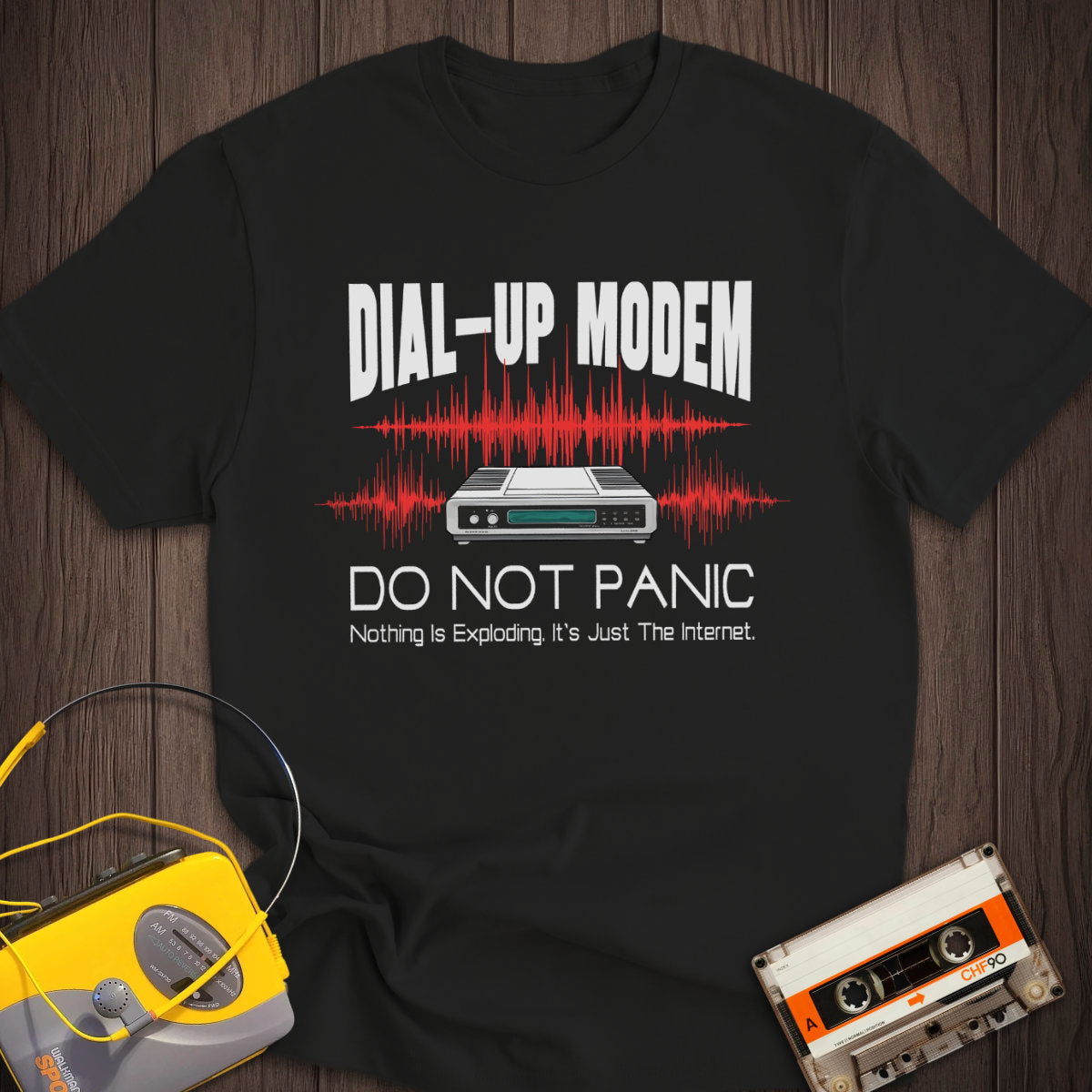 Do Not Panic Dial-up Modem Tee