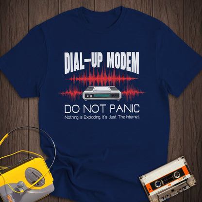 Do Not Panic Dial-up Modem Tee