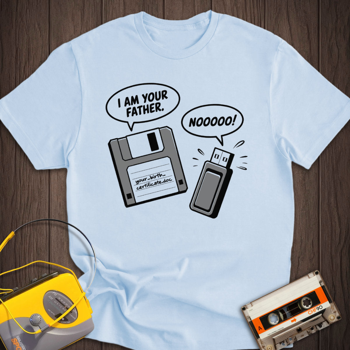 I Am Your Father Floppy - USB Tee