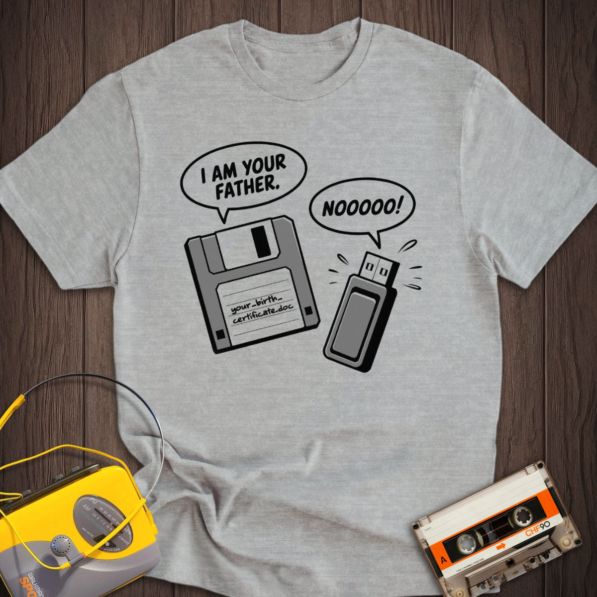 I Am Your Father Floppy - USB Tee