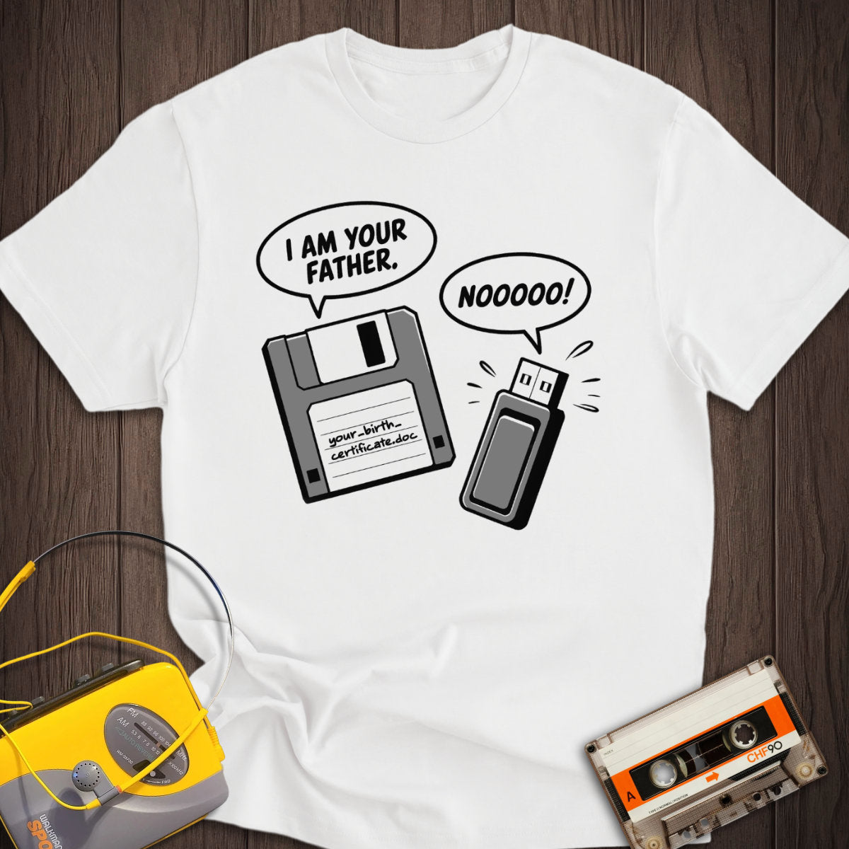 I Am Your Father Floppy - USB Tee