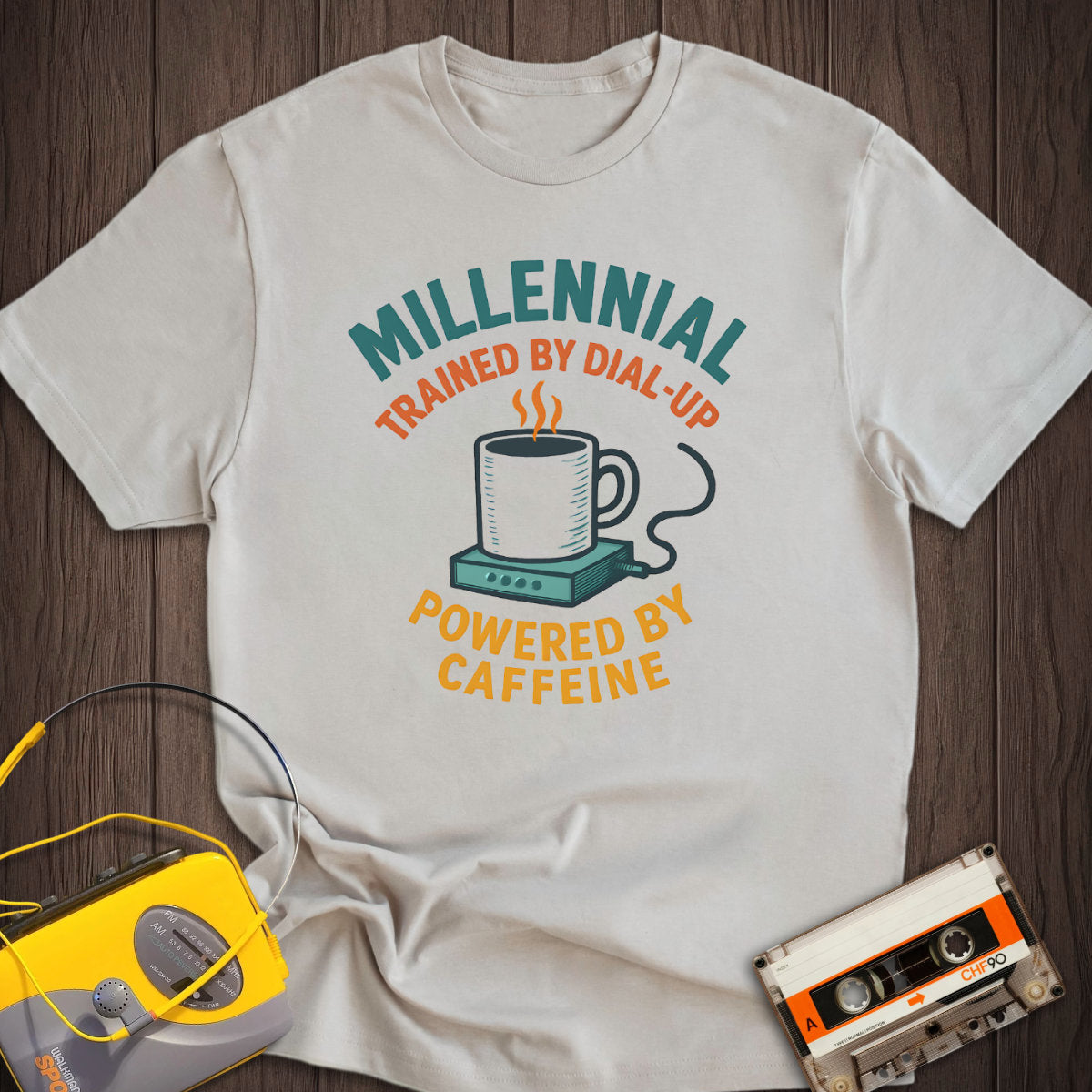 Millennial Dial-Up & Caffeine Tee