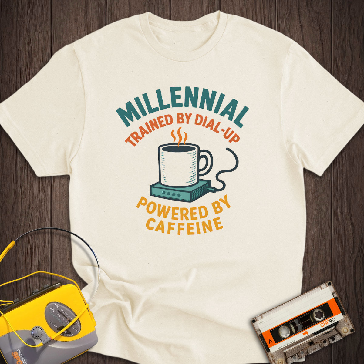 Millennial Dial-Up & Caffeine Tee