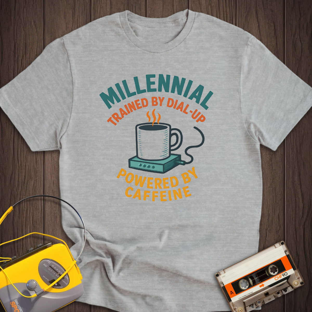 Millennial Dial-Up & Caffeine Tee