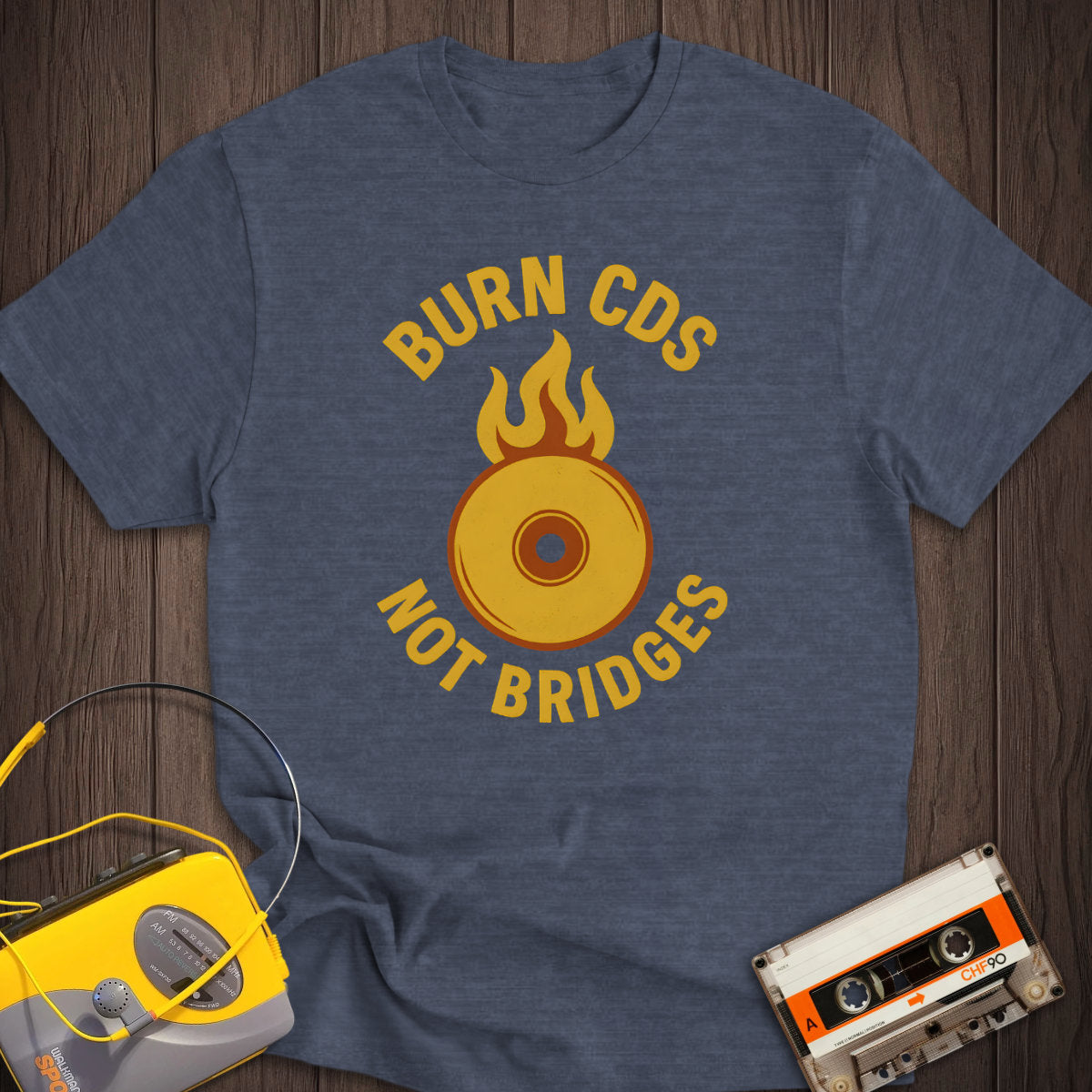 Burn CDs Not Bridges Tee