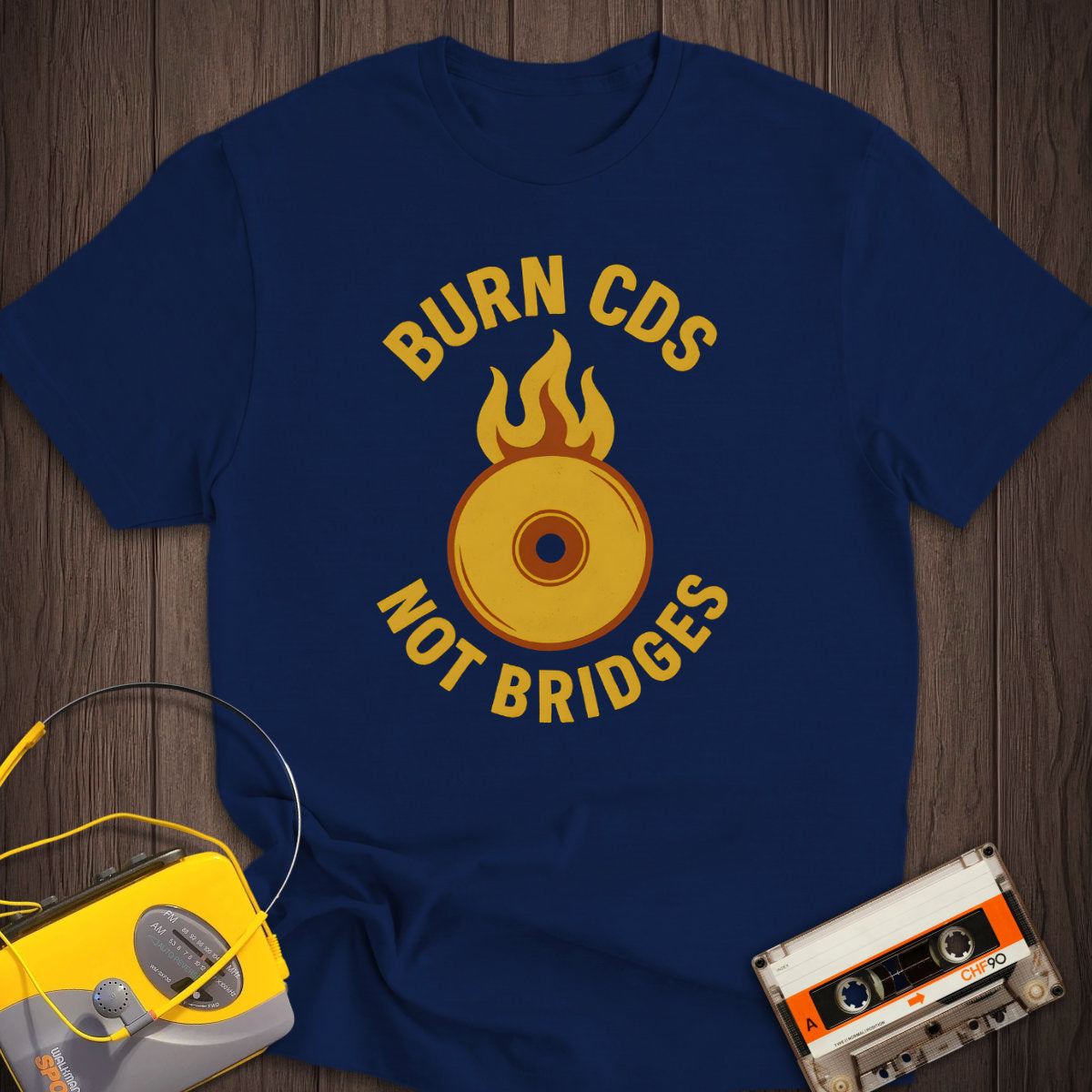 Burn CDs Not Bridges Tee
