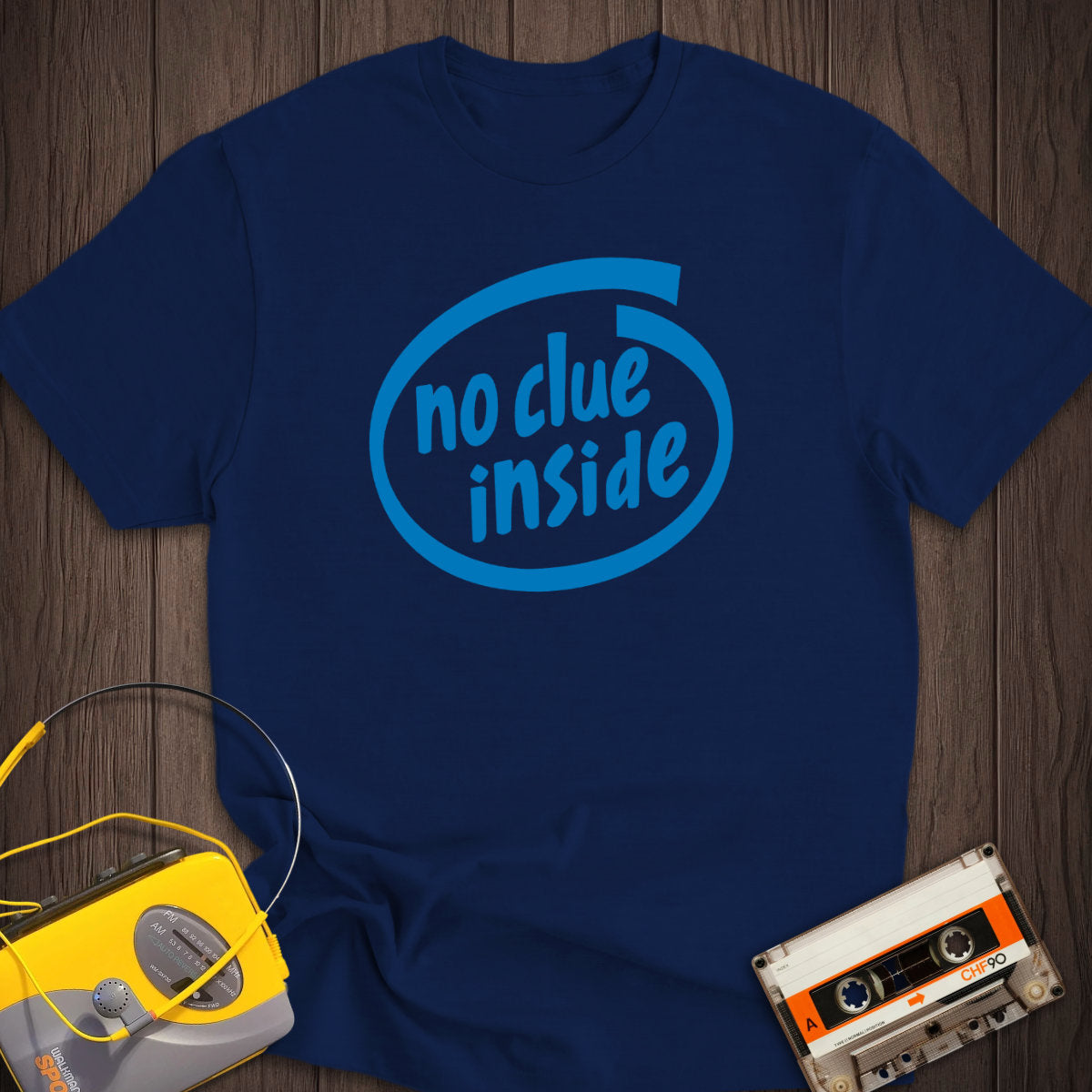 No Clue Inside Intel Parody Tee