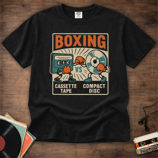 Cassette Tape vs Compact Disc Tee