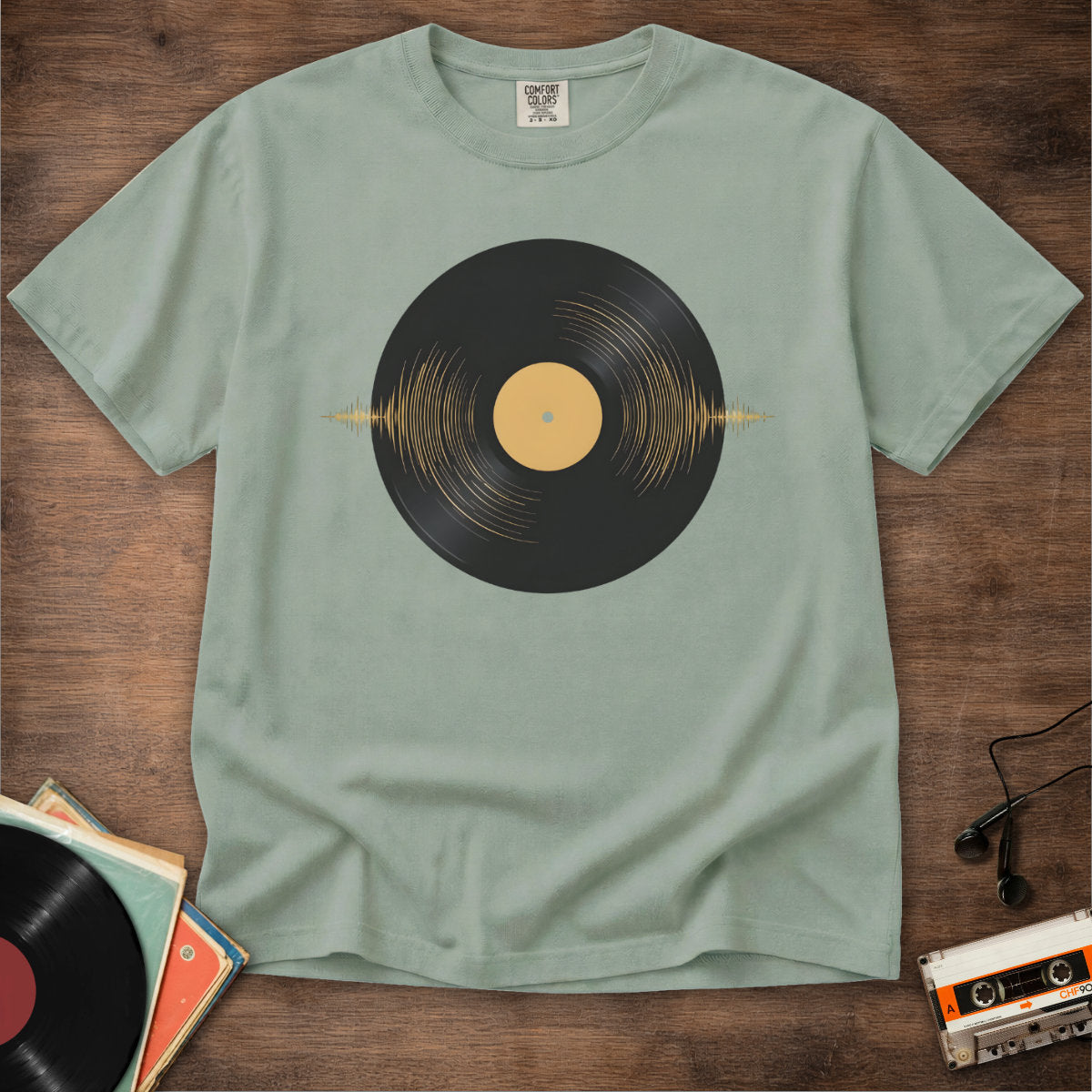 Vinyl Sound Wave Tee