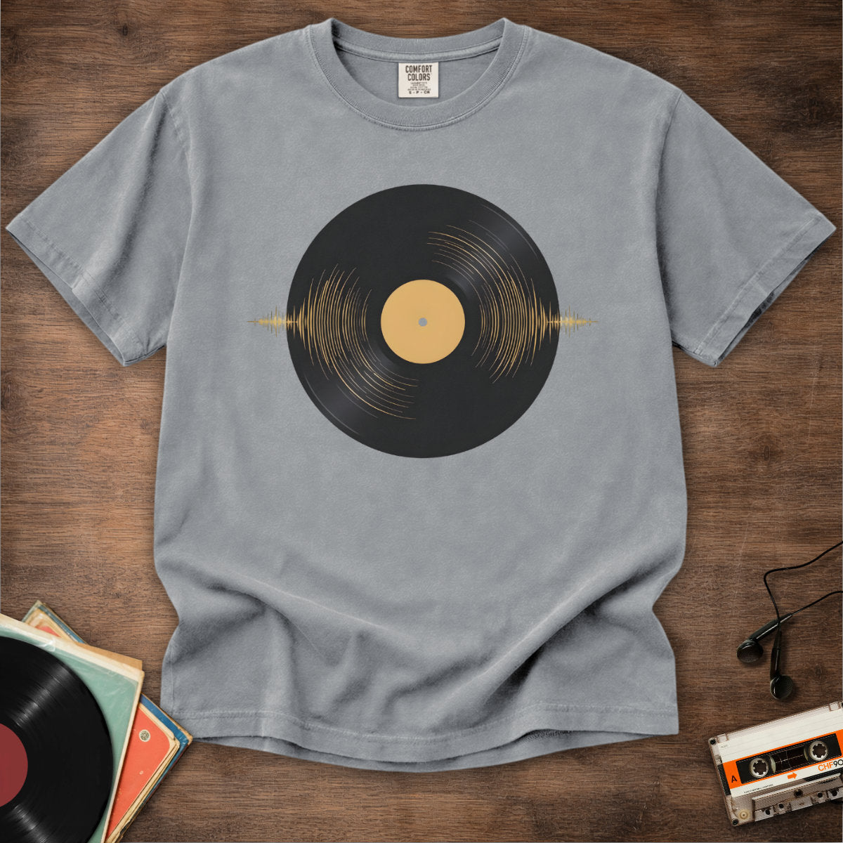 Vinyl Sound Wave Tee