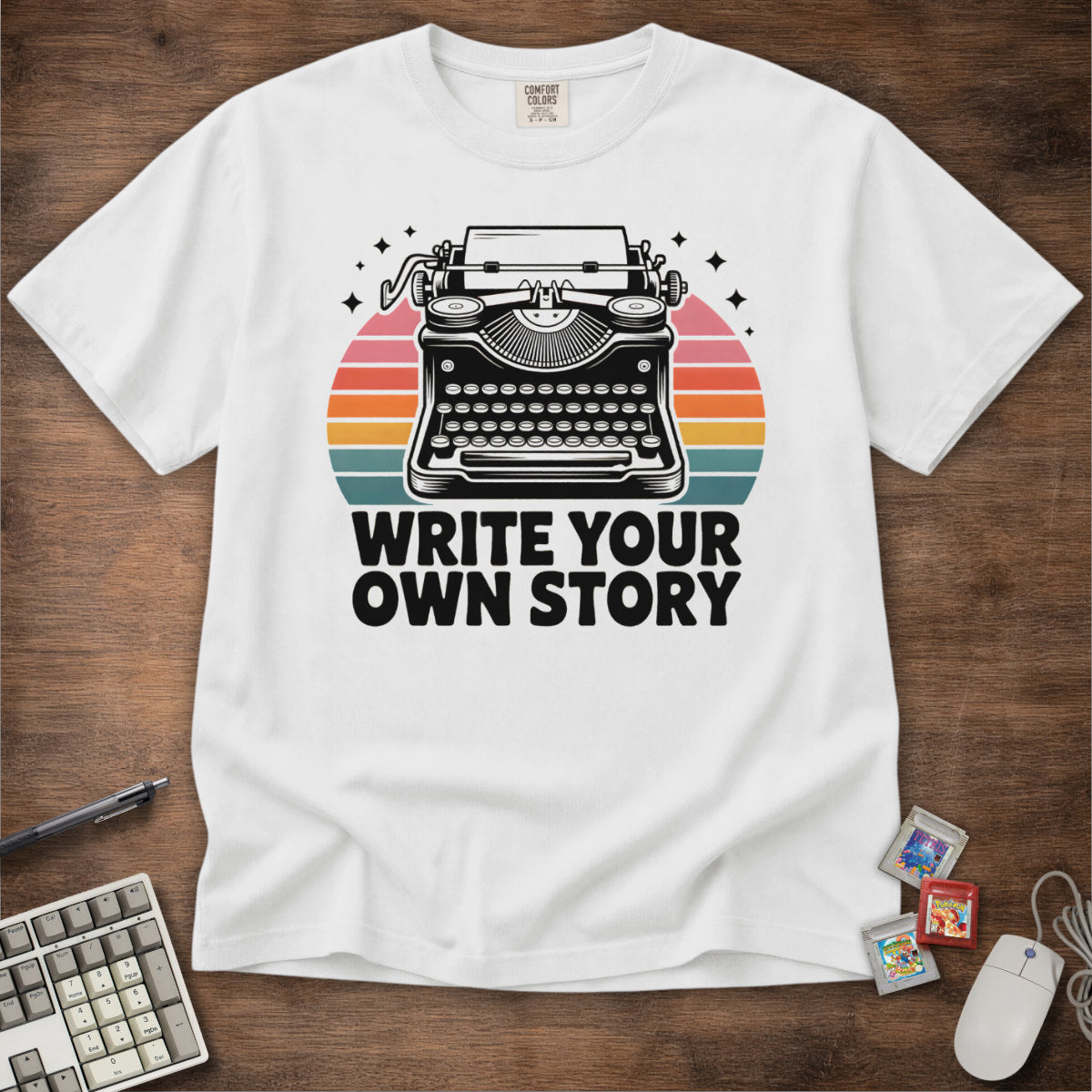 Write Your Own Story Typewriter Tee
