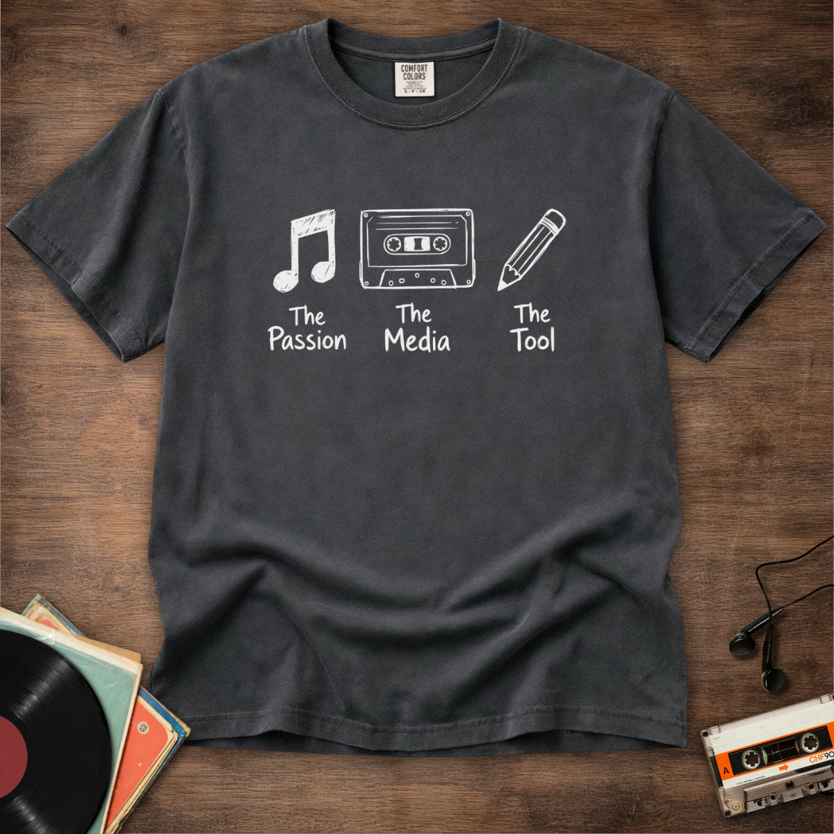 Passion Media Tool Cassette Pencil Tee