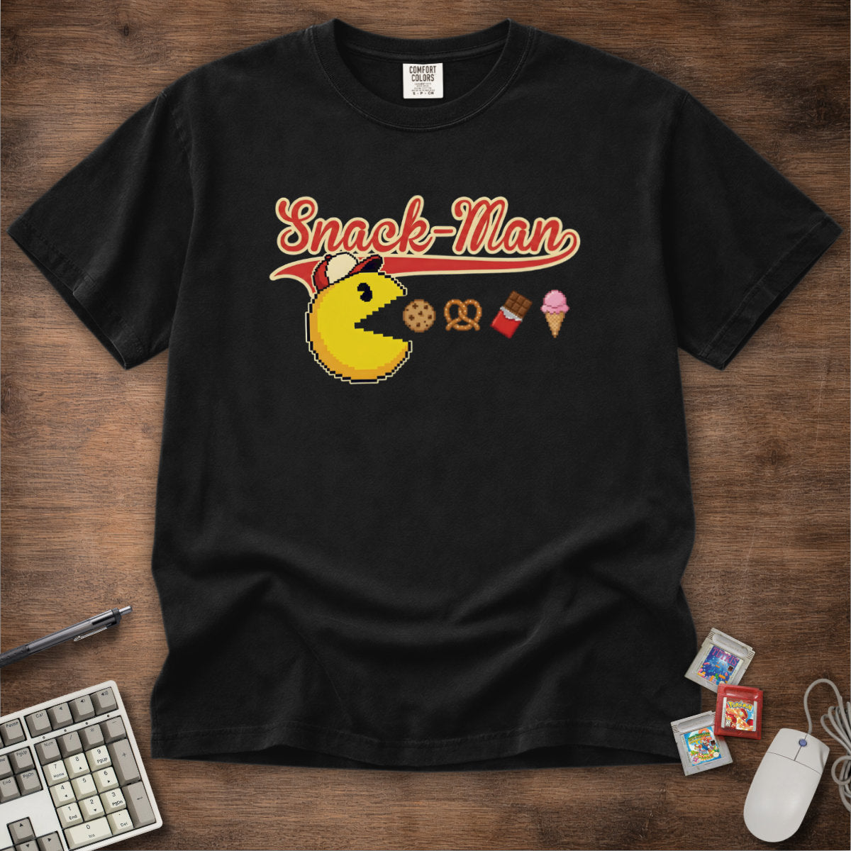 Snack-Man Retro Game Parody Tee
