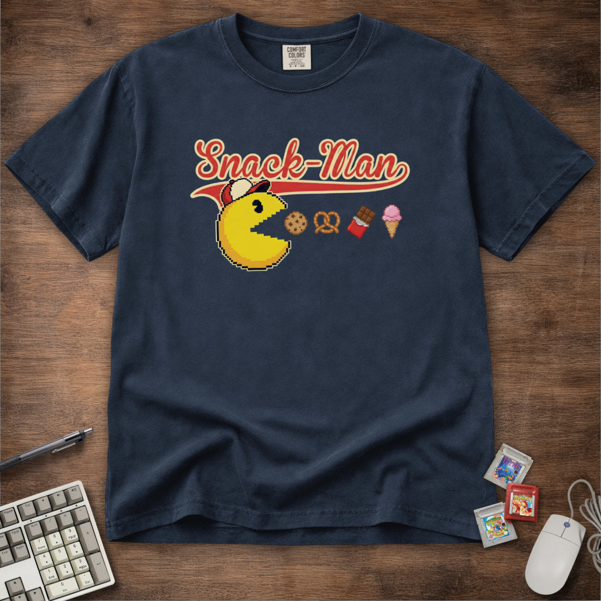 Snack-Man Retro Game Parody Tee