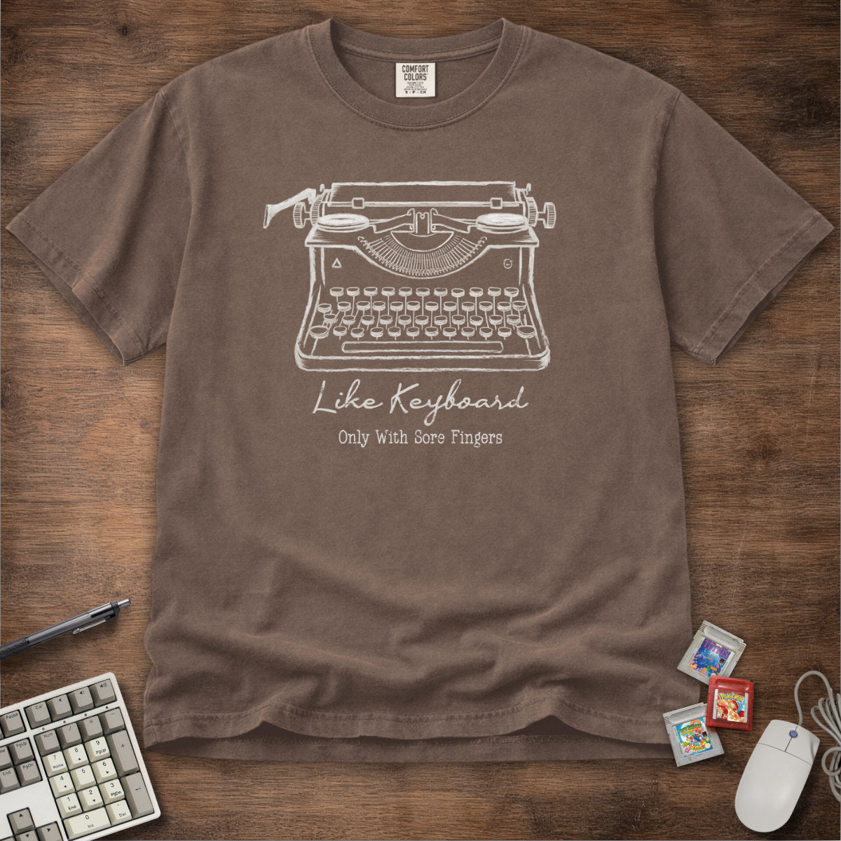 With Sore Fingers Typewriter Tee