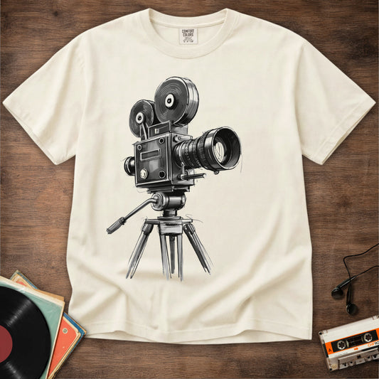 Old Movie Camera Tee