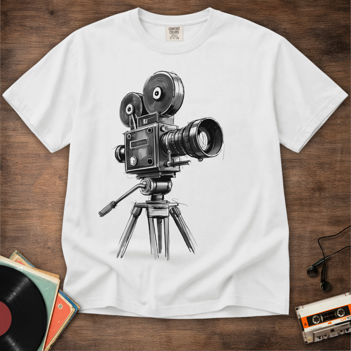 Old Movie Camera Tee