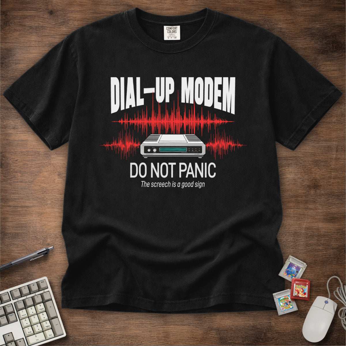 Do Not Panic Dial-up Modem Tee